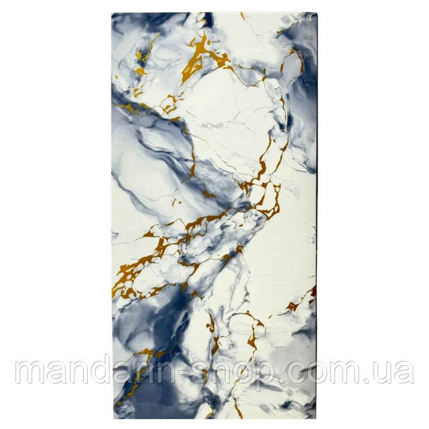 Стінова самоклеюча РЕТ плитка мармур Ренн 600*300*3 мм, фото 1