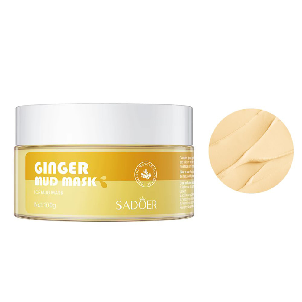 Грязьова маска для обличчя SADOER Ice Mud Ginger з екстрактом імбиру й охолоджувальним ефектом 100 г