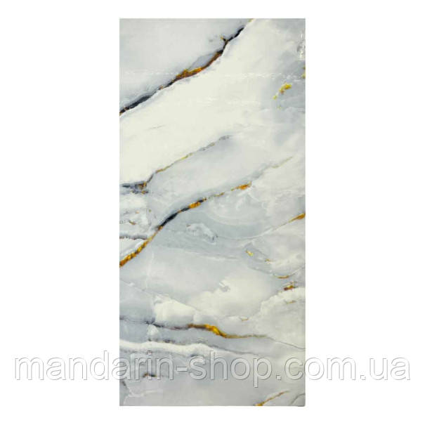 Стінова самоклеюча РЕТ плитка мармур Кемпер 600*300*3 мм, фото 1