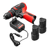 Дриль-шурупокрут акумуляторний, безщітковий двигун, 12 В, 50 Nm, 0-500/0-1900 об/хв INTERTOOL WT-0322, фото 6