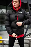 Чоловіча жіноча зимова куртка пуховик The North Face оверсайз до -30*С ТНФ унісекс чорна (C)