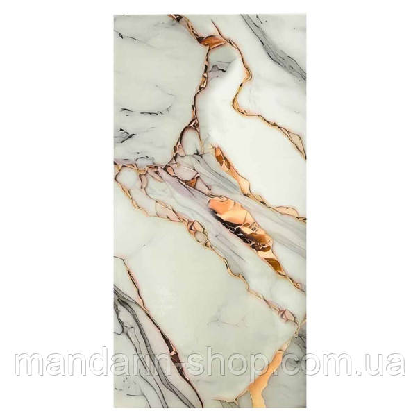 Стінова самоклеюча РЕТ плитка мармур Етьєн 600*300*3 мм, фото 1