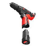 Дриль-шурупокрут акумуляторний, 12 В, 30 Nm, 0-350/0-1300 об/хв, патрон 0,8-10 мм, 2,0 Аг, знімний патрон INTERTOOL WT-0318, фото 2