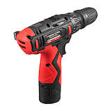 Дриль-шурупокрут акумуляторний, 12 В, 30 Nm, 0-350/0-1300 об/хв, патрон 0,8-10 мм, 2,0 Аг, знімний патрон INTERTOOL WT-0318, фото 4