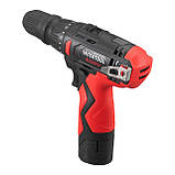 Дриль-шурупокрут акумуляторний, 12 В, 30 Nm, 0-350/0-1300 об/хв, патрон 0,8-10 мм, 2,0 Аг, знімний патрон INTERTOOL WT-0318, фото 3