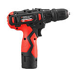 Дриль-шурупокрут акумуляторний, 12 В, 30 Nm, 0-350/0-1300 об/хв, патрон 0,8-10 мм, 2,0 Аг, знімний патрон INTERTOOL WT-0318, фото 5