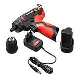 Дриль-шурупокрут акумуляторний, 12 В, 30 Nm, 0-350/0-1300 об/хв, патрон 0,8-10 мм, 2,0 Аг, знімний патрон INTERTOOL WT-0318, фото 6