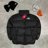 Чоловіча жіноча зимова куртка пуховик The North Face оверсайз до -30*С ТНФ унісекс чорна (C)
