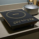 Плита кухонна індукційна 3500 Вт на одну комфорку регулюванням температури та таймер з автовимкненням сенсорне керуванння, фото 2
