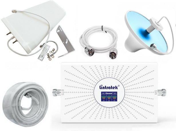 4G/3G/GSM репітер Lintratek AA23-GDW 900/1800/2100 МГц (комплект 10x5 dBi), фото 1