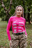 Жіночий тактичний лонгслів з принтом MARCH, футболка для медика ЗСУ, для інструктора тактичної медицини Стохід Рожева, фото 4