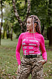 Жіночий тактичний лонгслів з принтом MARCH, футболка для медика ЗСУ, для інструктора тактичної медицини Стохід Рожева, фото 3