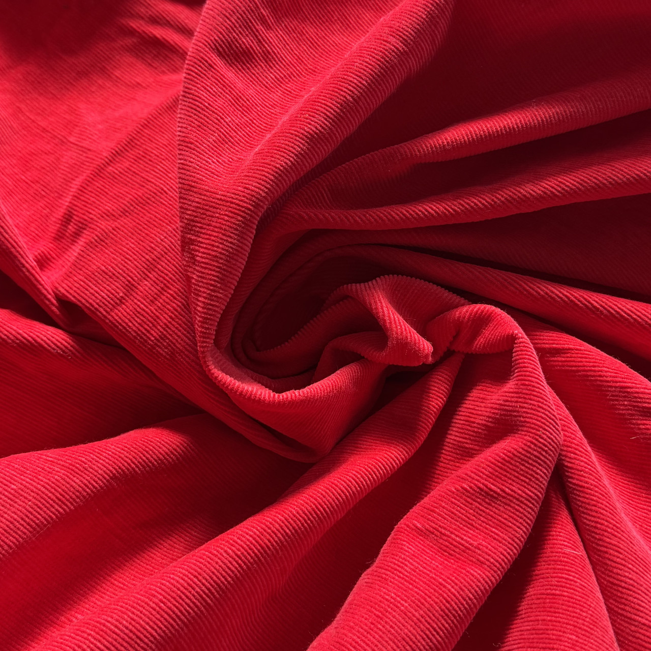 Вельвет браш, дрібний рубчик, колір червоний, фото 1