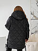 Тепла зимова жіноча куртка з капюшоном на блискавці великого розміру, фото 7