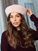 Шапка морячка Harbor з екохутра рожева (пудра)