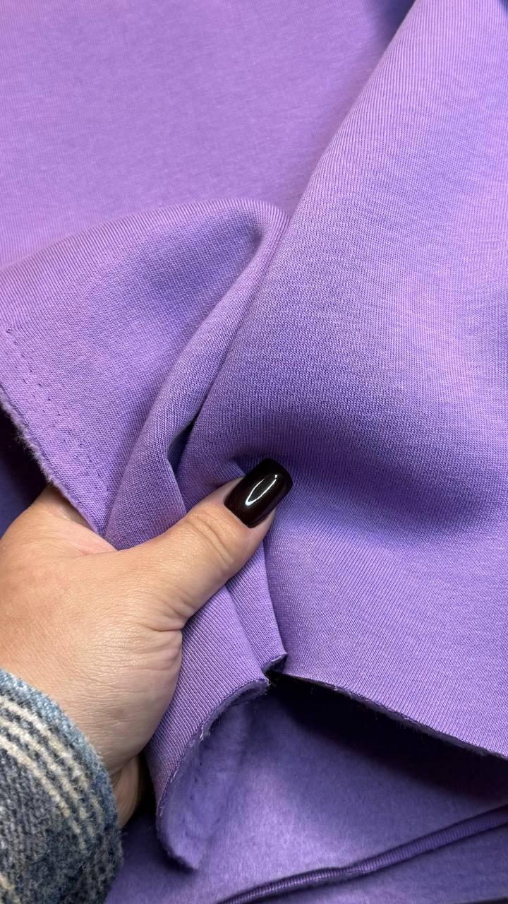 Тринитка начіс, колір лаванда, щільність 340 г/м, фото 1