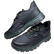 Кросівки чоловічі чорні утеплені хутром, фото 5