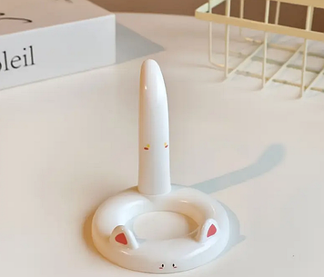 Тримач телефону підставка Кішечка з хвостиком SAM-2231W білий