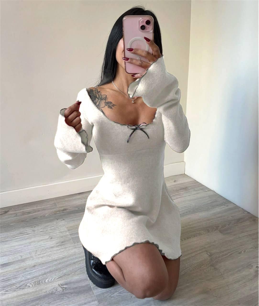 Сукня жіноча ангора Модель: 817-134 Колір: Чорний, молоко, фото 1