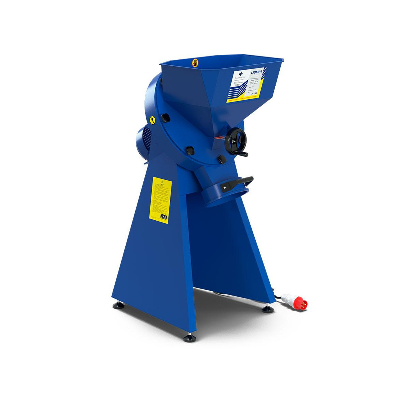 Подрібнювач зерна молотковий-гравітаційний LIDER-4 на 4 кВт, 380 В