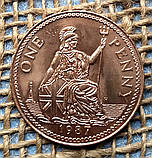 1 пеннi - Жетон музею Айронбрiджскої ущелини - Велика британiя, фото 2