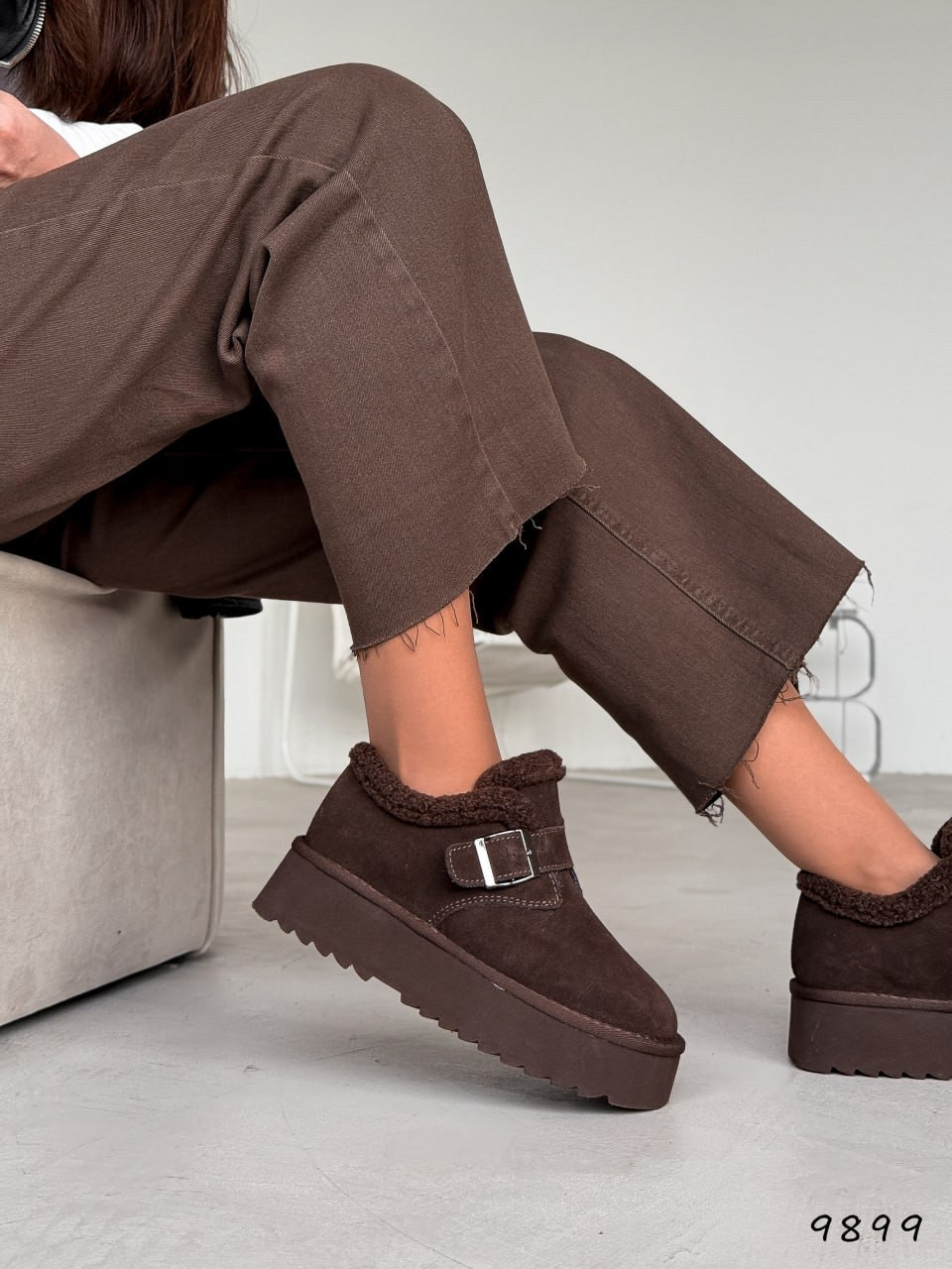 Женские низки угги, женские угги автоледи, коричневые угги женские, женские шоколадные угги, угги кроссовки, фото 1