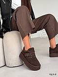 Женские низки угги, женские угги автоледи, коричневые угги женские, женские шоколадные угги, угги кроссовки, фото 5
