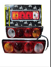 Задній ліхтар, стоп 4 секції 12-24V для вантажівки, причепа Універсальний Ceray, пара