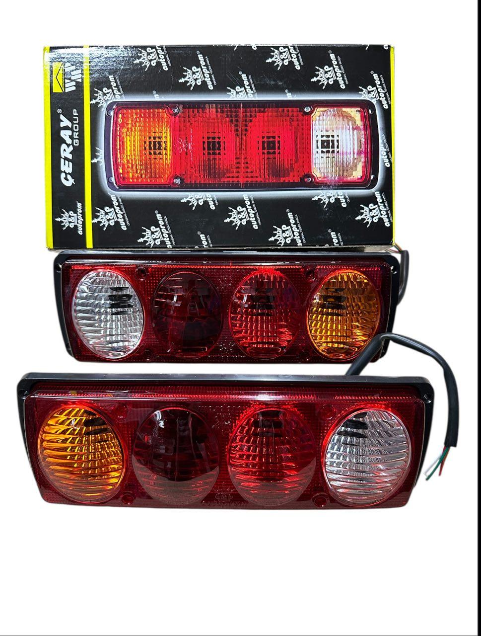Задній ліхтар, стоп 4 секції 12-24V для вантажівки, причепа Універсальний Ceray, пара