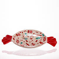 Новорічна тарілка з порцеляни Merry Christmas Ø15.5 см тарілка для десертів тарілки різдвяні