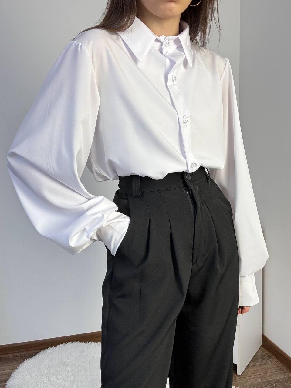 Сорочка жіноча oversize Туреччина Модель: 817-125 Колір: Чорний, білий, фото 1