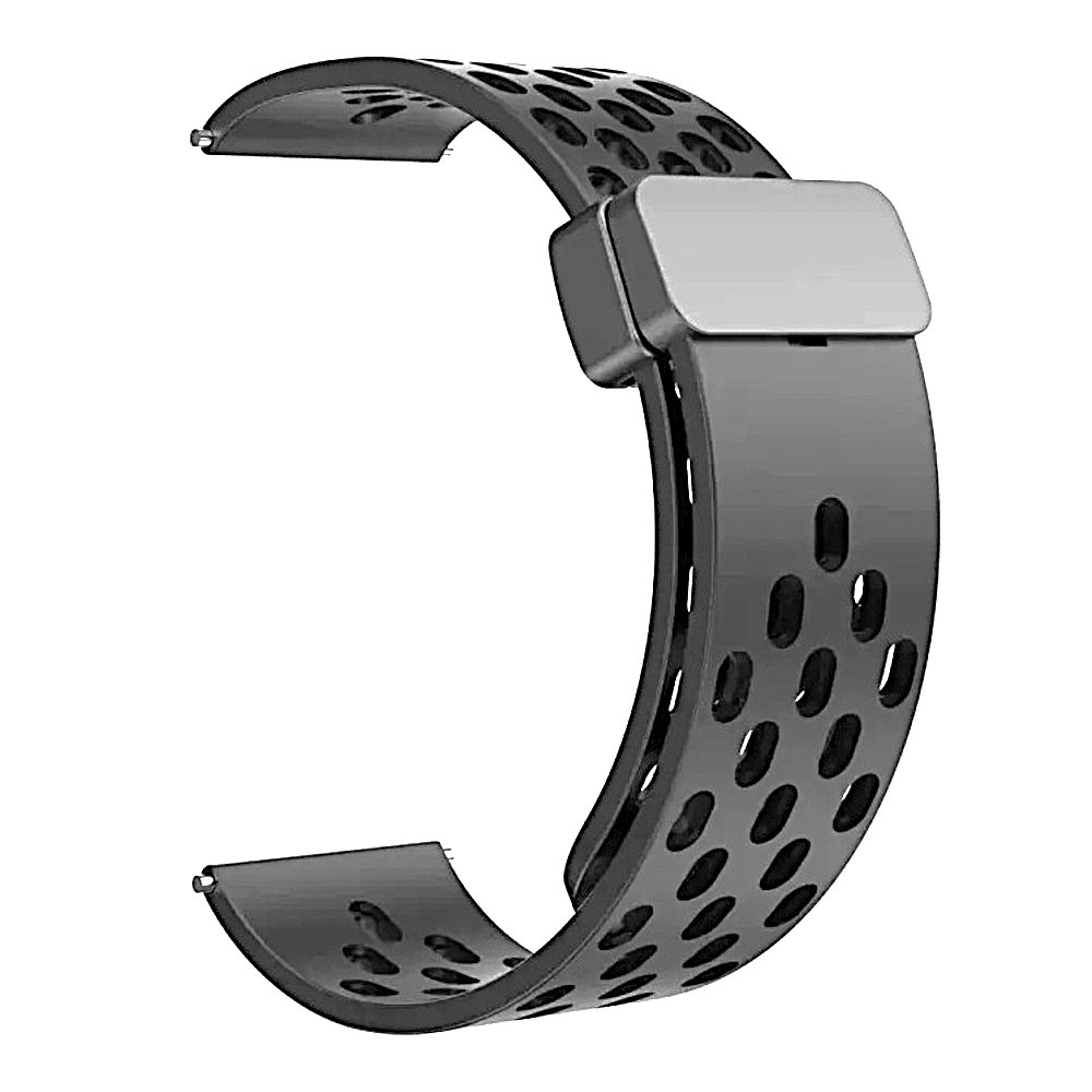 Ремінець силіконовий для годинника Magic Lock Nike design 22 мм темно-сірий, фото 1