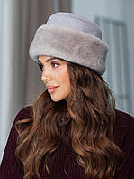 Шапка жіноча Burrow з екохутра сіра