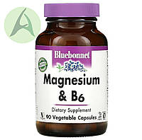 Bluebonnet Nutrition, магній і вітамін B6, 90 капсул