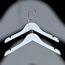 Дитячі плічки вішалки тремпеля 32 см білі пластикові з хромованим гачком для дитячого одягу 5 шт., фото 3