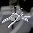 Дитячі плічки вішалки тремпеля 32 см чорні пластикові з золотим гачком для дитячого одягу 5 шт., фото 3