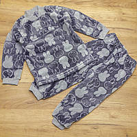 104 2-3 роки (28) м'яка пухнаста махрова тепла зимова дитяча піжама велсофт махра дитяча 4021 СРН