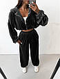 Костюм жіночий велюр люкс 2-ка Модель: 817-251 Колір: Чорний, графіт, шоколад, фото 4