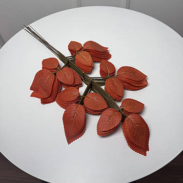 Гілка троянди коралова 57 см 12 шт