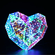 Нічник 3D "Серце" 20 × 20 см з голографічним ефектом і Multi-підсвіткою - фото 1 - id-p2793193137