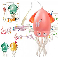 Дитяча іграшка восьминіг, що танцює, від USB,/ Інтерактивна іграшка кальмар музичний