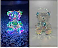 Нічник 3D "Ведмедик" 17 × 14 см з голографічним ефектом і Multi-підсвіткою