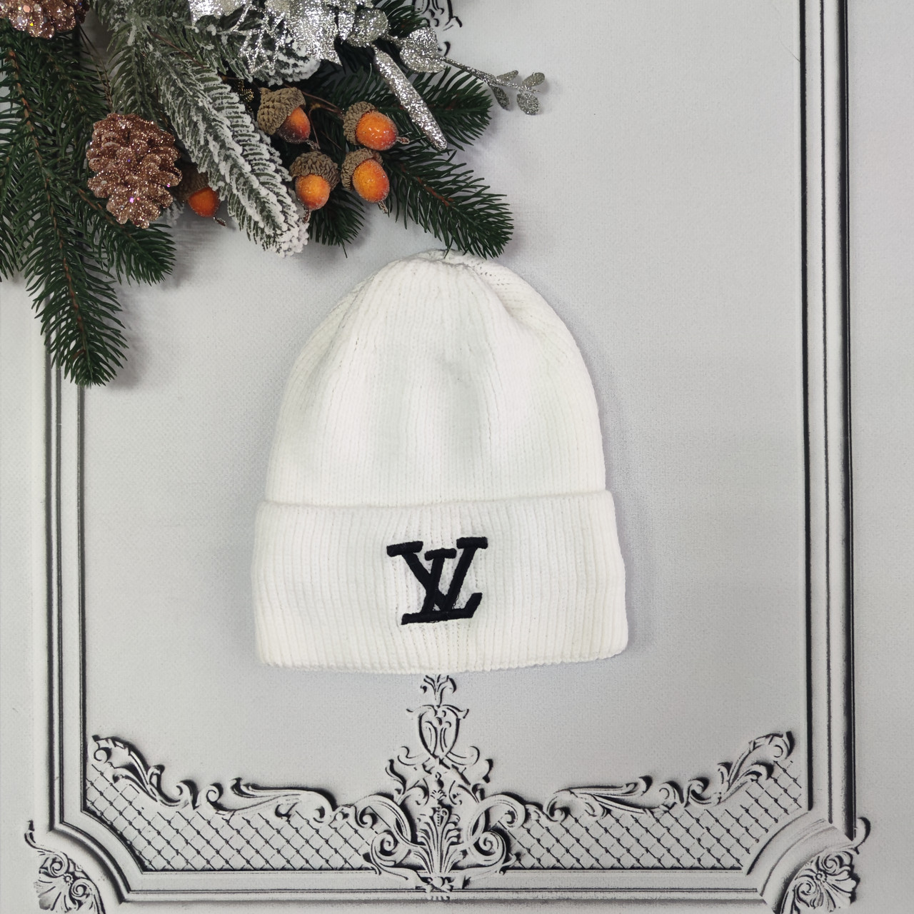 Дитяча в'язана шапка з підкладкою із флісу