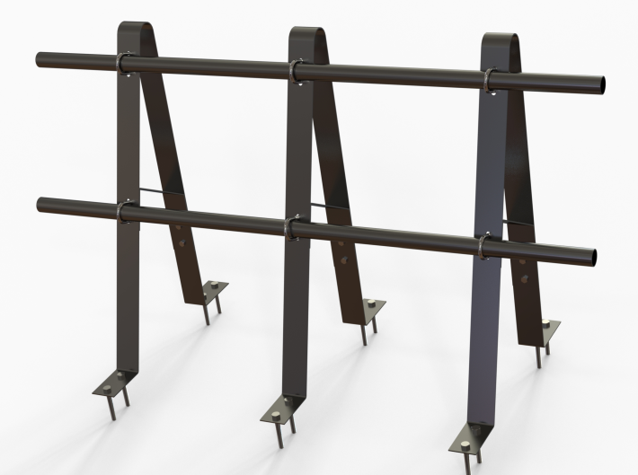 Огородження даху металеве, секція 3 м (для профнастилу та металочерепиці), фото 1