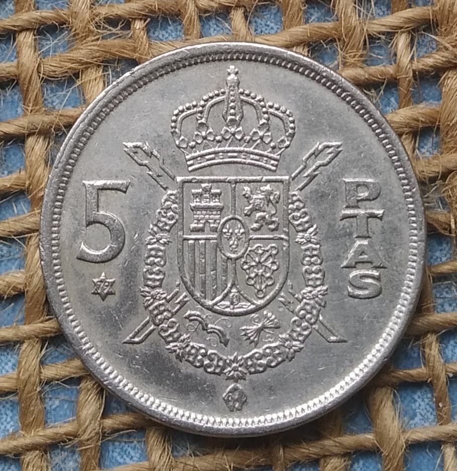 5 песет 1975 року. (79) Iспанiя, фото 1