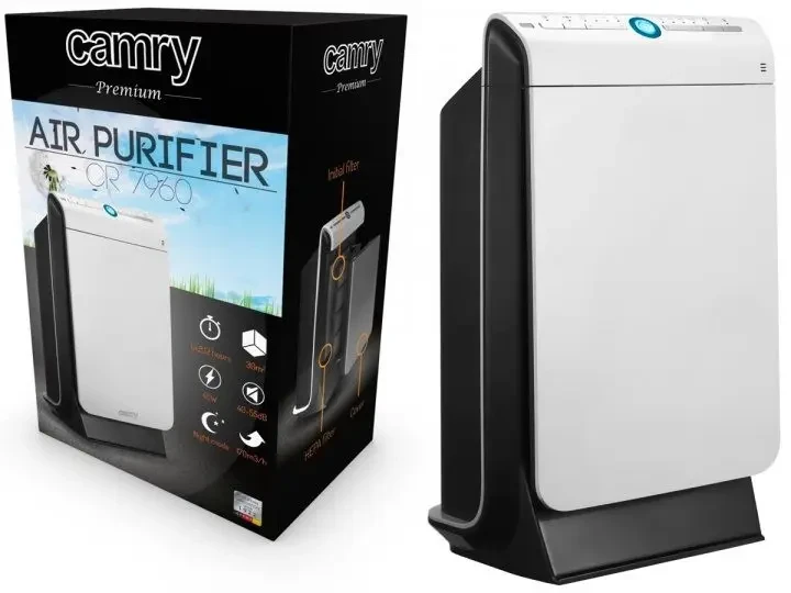 Очисник повітря Camry CR 7960 — HEPA H11, іонізація, 45 Вт, фото 1
