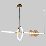 Люстра підвісна бронзова довга 105см led 35W (91-12209 led (1000) AB+BR)