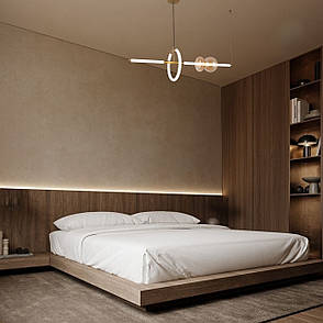 Люстра підвісна бронзова довга 105см led 35W (91-12209 led (1000) AB+BR), фото 2