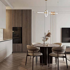 Люстра підвісна бронзова довга 105см led 35W (91-12209 led (1000) AB+BR), фото 3