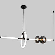 Люстра підвісна чорна довга 105см led 35W (91-12209 led (1000) BK+BK)